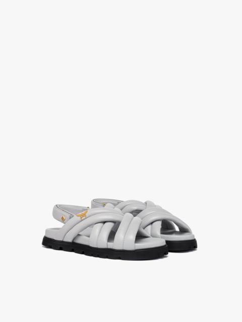 MCM Cross Sandals in Lamb Leather