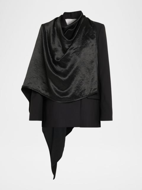 6397 Double-Breasted Cloak Blazer