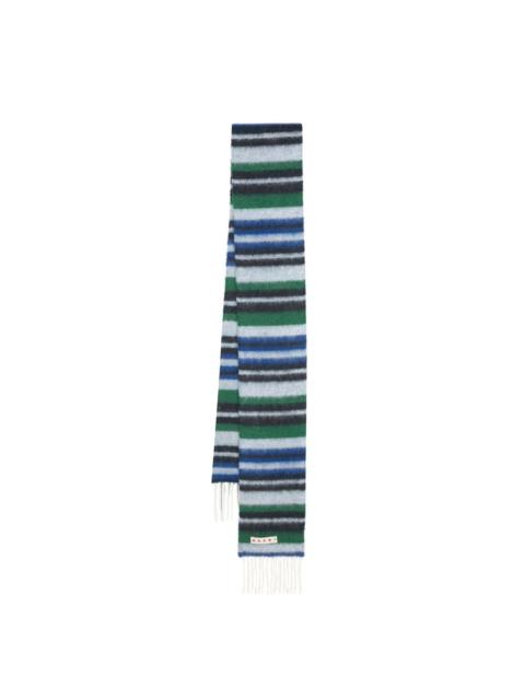 Marni fringed colour-block scarf