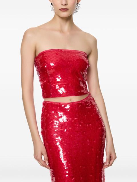 Paris Georgia Mermaid sequin strapless tube top