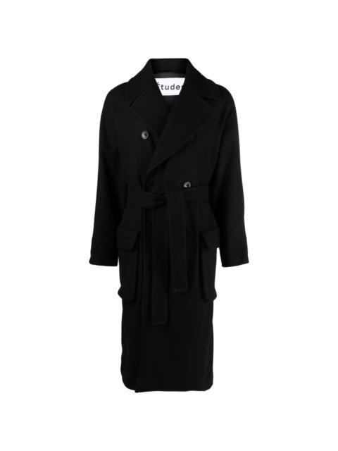 Étude Palais double-breasted wool blend coat