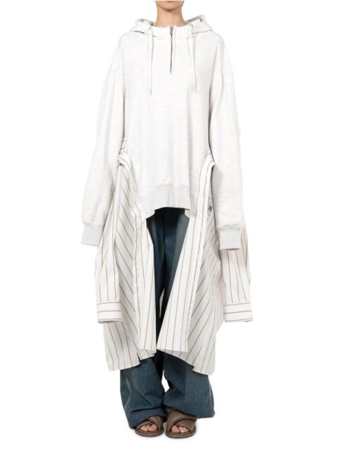 Maison MIHARAYASUHIRO Shirt Combined Half-zip Hoodie Dress