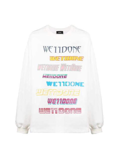 We11done logo print sweatshirt