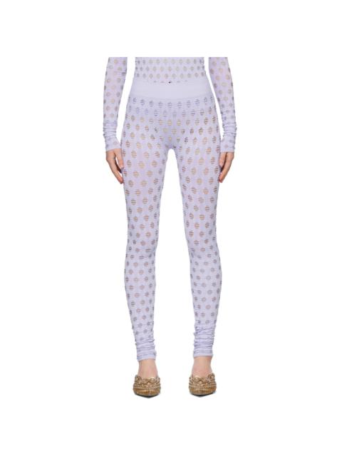 MAISIE WILEN Purple Perforated Leggings