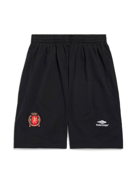BALENCIAGA Men's Soccer Baggy Shorts in Black/white
