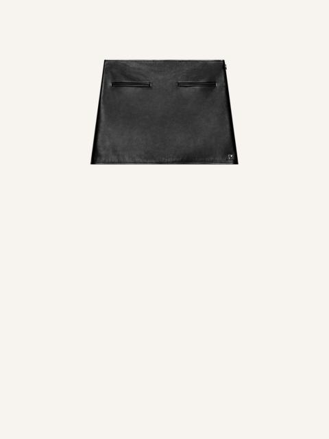 courrèges HERITAGE LEATHER MINI SKIRT