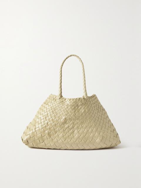 DRAGON DIFFUSION Santa Croce Big woven leather tote Cream