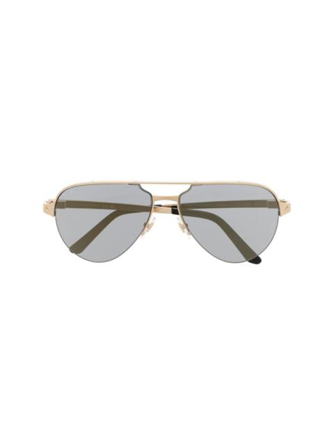 pilot-frame tinted-lenses sunglasses