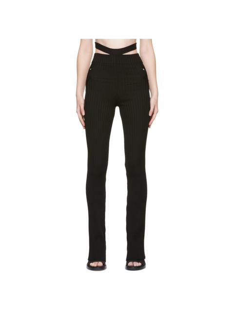 ANDREĀDAMO Black Ribbed Trousers