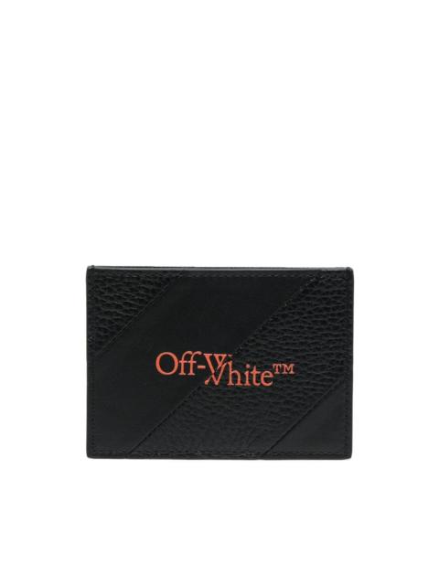 Off-White logo-print leather cardholder