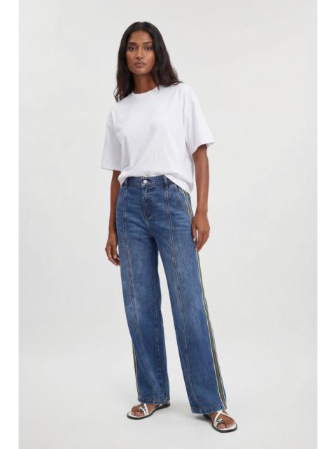 KAREN MILLEN Denim Side Panel Barrel Leg Jean