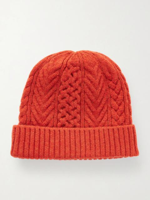 orSlow Aran Wool Beanie Orange