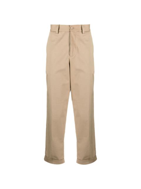 Pegaso-motif stretch-cotton trousers