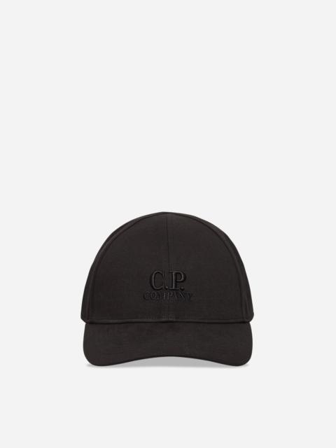 C.P. Company Gabardine Logo Cap Black