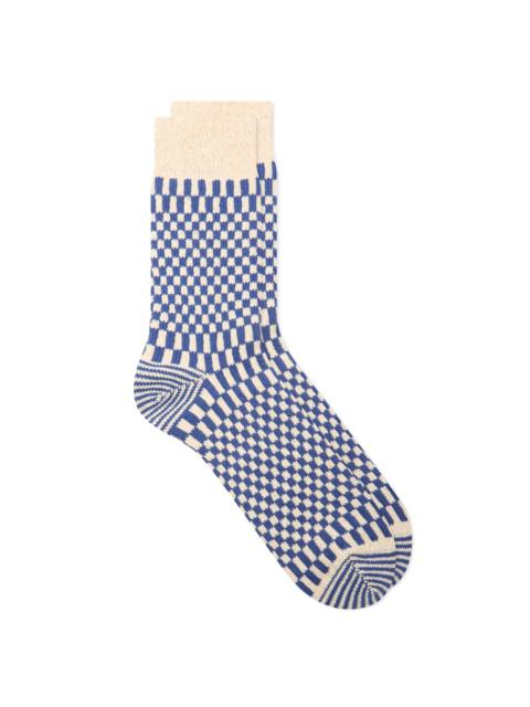 ROTOTO® RoToTo Checkerboard Pattern Sock