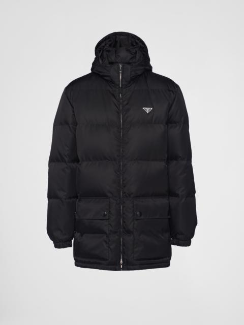 Prada Long Re-Nylon down jacket