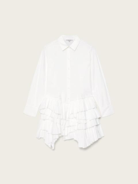 ALLSAINTS KRISTI RUFFLE COTTON SHIRT DRESS