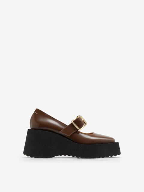 MM6 Maison Margiela Micro wedge leather shoes
