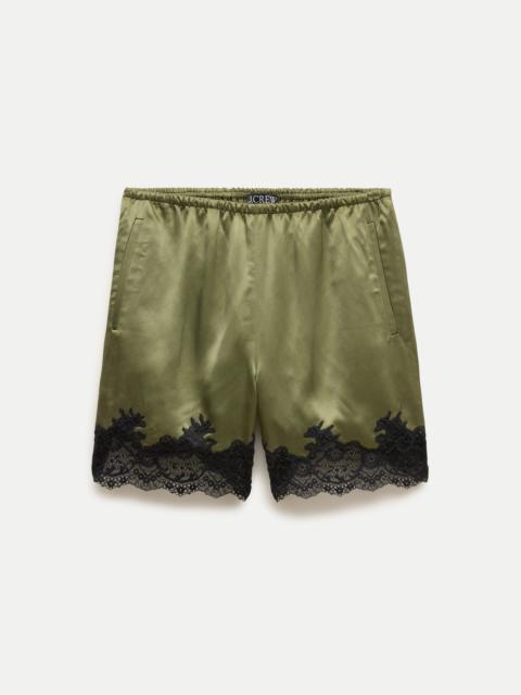 J.CREW Cosmo lace-trim short in luster charmeuse
