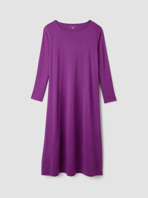 EILEEN FISHER Organic Cotton Interlock Bateau Neck Sleep Dress