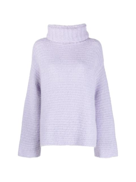 alpaca-blend roll-neck jumper