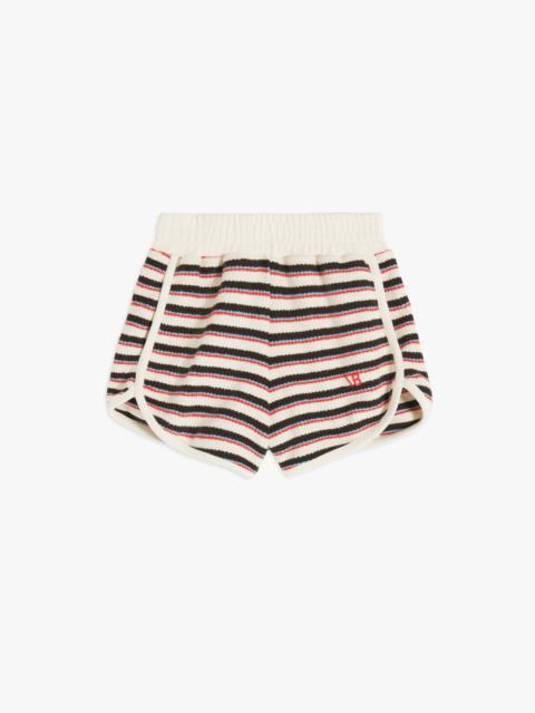 Victoria Beckham Towelling Shorts in Deckchair Stripe