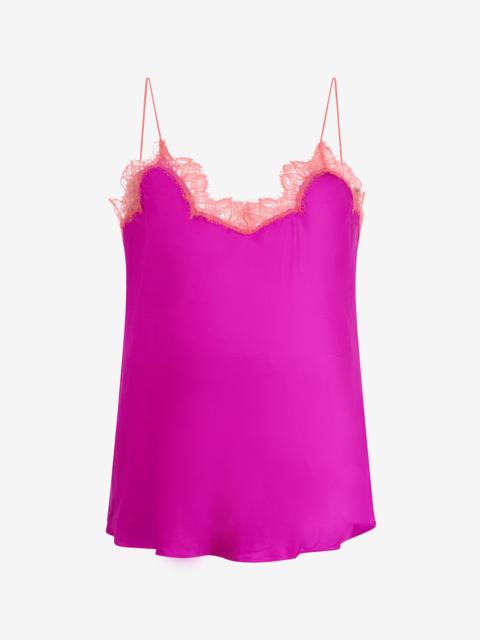 Roberto Cavalli Top with Lace Detailing