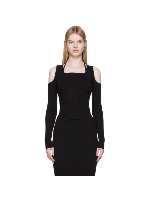 VERSACE JEANS COUTURE Black Cutout Sweater
