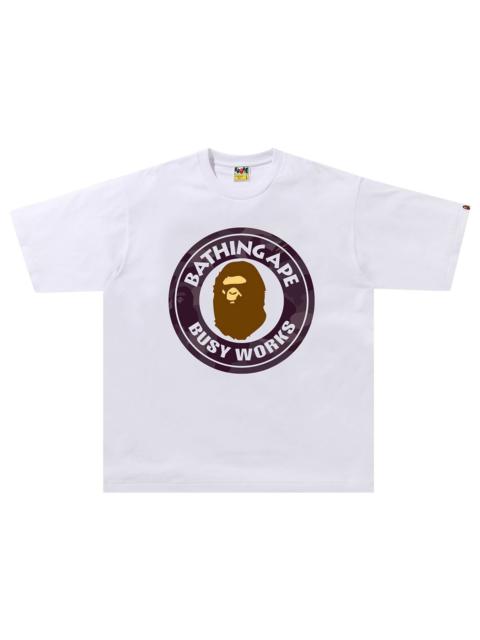 BAPE Color Camo Busy Works Relaxed Tee 'White/Burgundy'