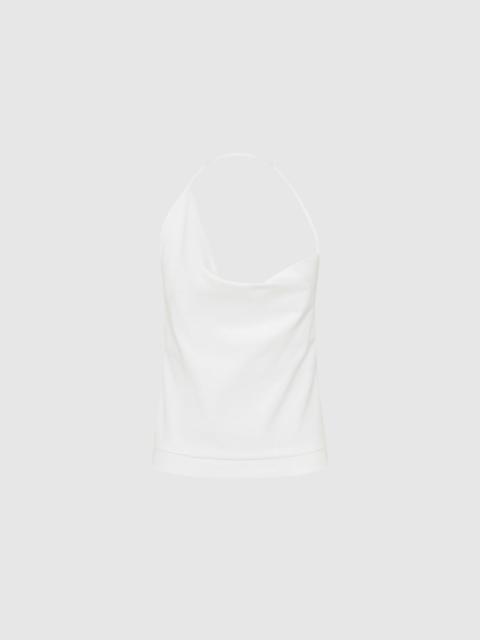 ST. AGNI Cotton Jersey Halter Top - Off White