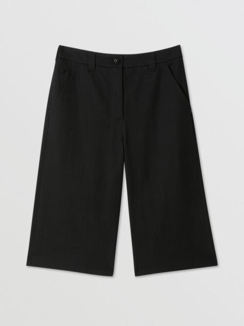 Burberry Technical Wool Gabardine Tailored Shorts