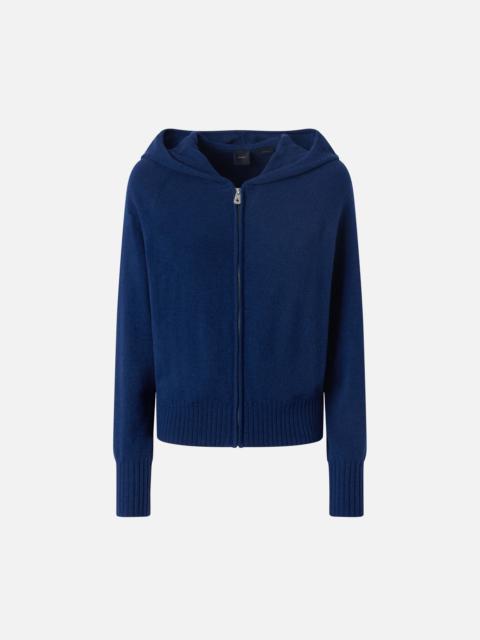 PINKO CASHMERE-BLEND HOODIE WITH ZIP