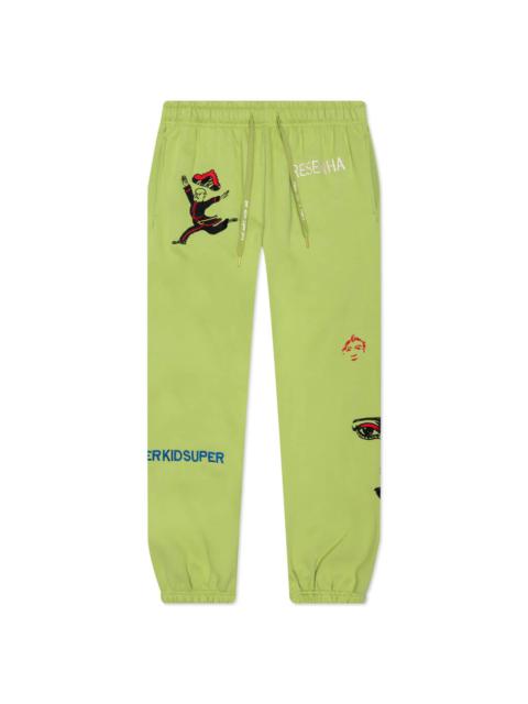 KidSuper SUPER SWEATPANTS - LIMEADE