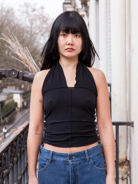 BASERANGE Cinder Halter Top - Organic Cotton Rib