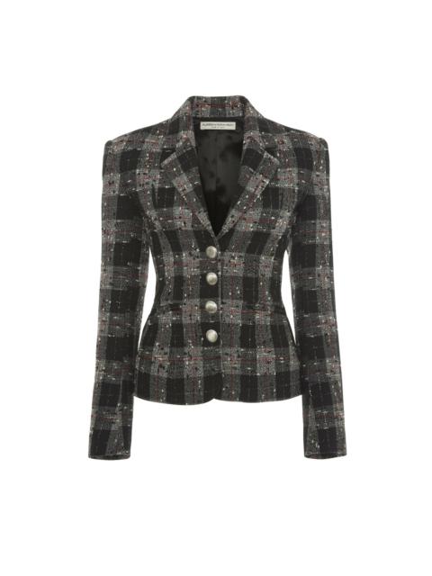 Alessandra Rich CHECKED LUREX WOOL JACKET