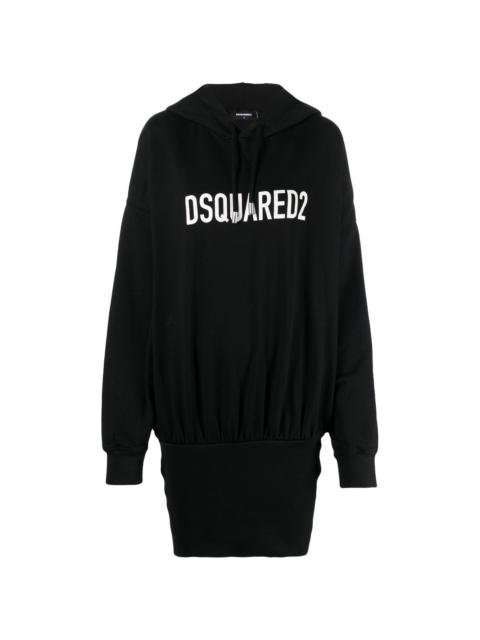 DSQUARED2 logo print hooded dress