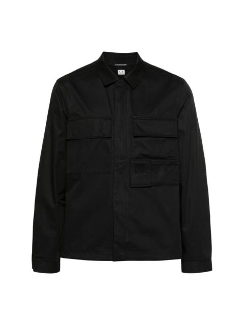 zip-up cotton shirt jacket