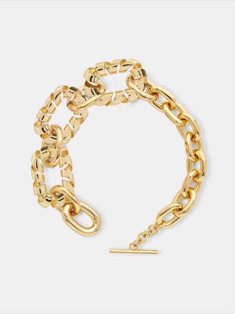 Paco Rabanne GOLD OVERSIZED XL LINK TWIST NECKLACE