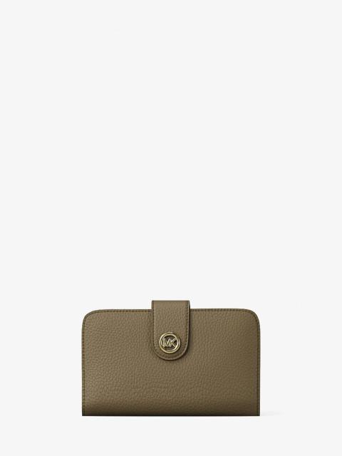 MICHAEL KORS MK Pop Charm Medium Pebbled Leather Wallet