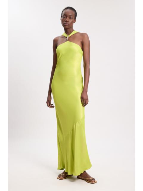 KAREN MILLEN Satin Viscose Halter Neck Maxi Dress