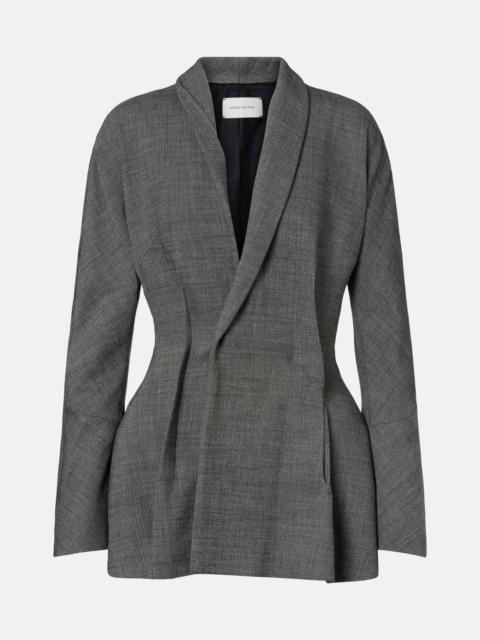 MAGDA BUTRYM Draped wool-blend blazer