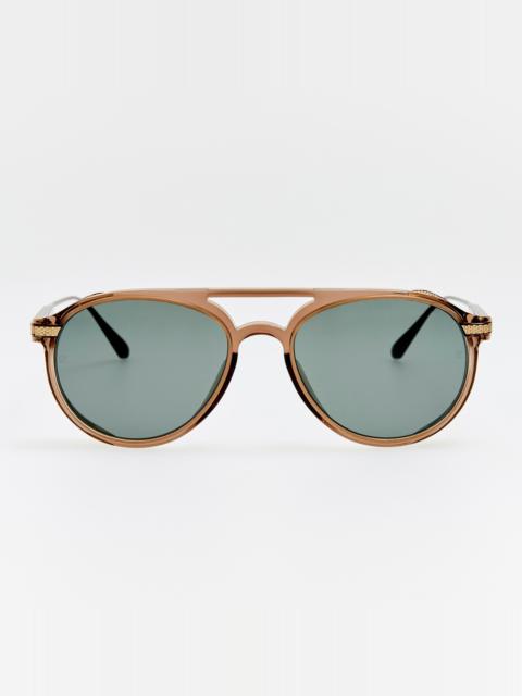 LINDA FARROW Sutton Sunglasses in Brown