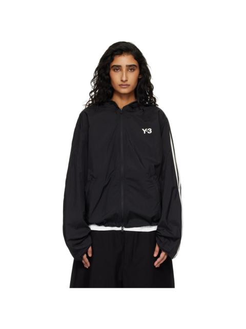 Y-3 Black Nylon Wired 3 Stripes Track Jacket