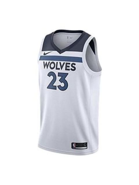 Nike Nike NBA Basketball Jersey Vest SW Fan Edition Minnesota Timberwolves Jimmy Butler 23 White Blue 864