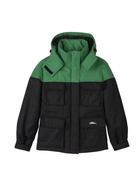 Longchamp Short parka Green - Technical canvas