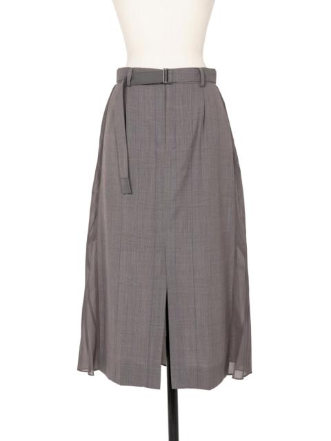 sacai Chalk Stripe / Glencheck Skirt