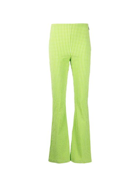 MSGM check-pattern flared trousers