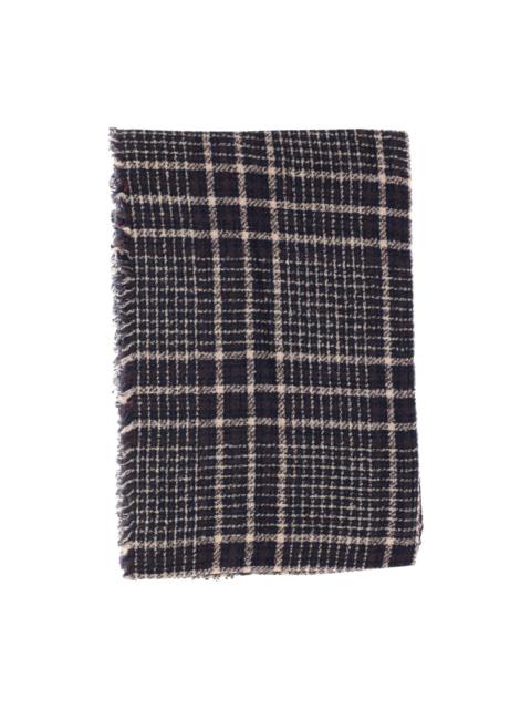 Faliero Sarti checked frayed-edge scarf