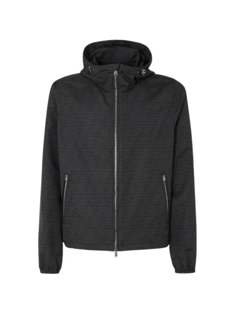 FENDI Fendi Black FF Zucca Jacquard Nylon Blouson