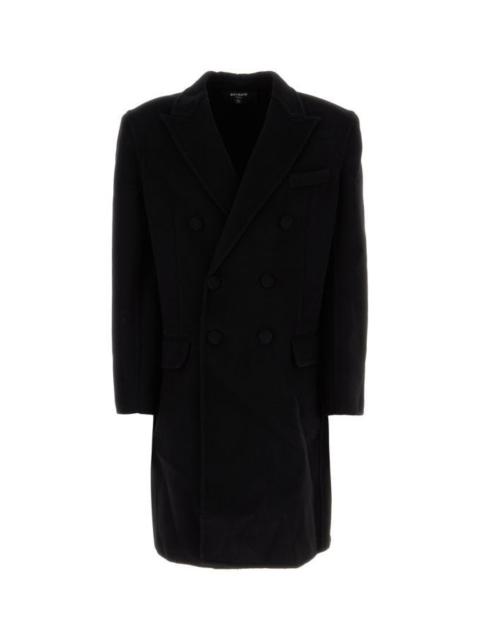 Balmain Black wool coat